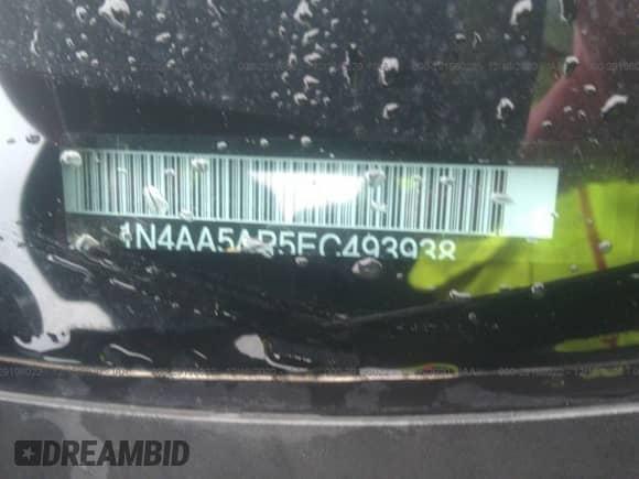 2014 Nissan Maxima S z VIN 1N4AA5AP5EC493938, wystawiony jako IAAI lot #29196022 z przebiegiem Nie podano mil oraz . Historia ofert i sprzedaży dostępna na DreamBid. Obrazek 9.