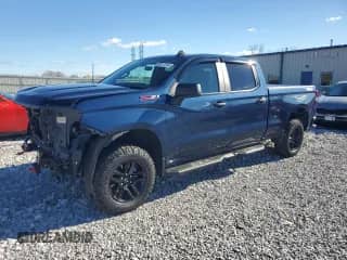 2021 Chevrolet Silverado 1500 Custom Trail Boss with VIN 1GCPYCEH4MZ256991, listed as a Copart auction lot 80017314 with 58,750 mi miles and Salvage title. Bid and sale history available at DreamBid. Image 1.
