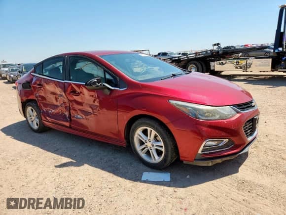 2017 Chevrolet Cruze LT with VIN 1G1BE5SM6H7174075, listed as a Copart auction lot 62943095 with 174,512 mi miles and Salvage title. Bid and sale history available at DreamBid. Image 4.