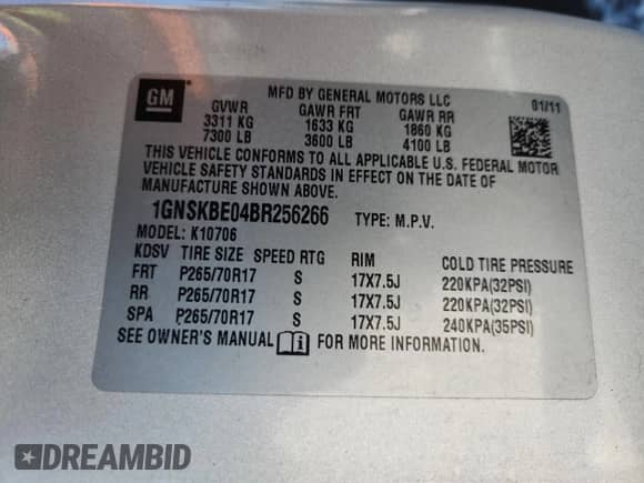 2011 Chevrolet Tahoe LT with VIN 1GNSKBE04BR256266, listed as a Copart auction lot 90235365 with 314,852 mi miles and Clean title. Bid and sale history available at DreamBid. Image 13.