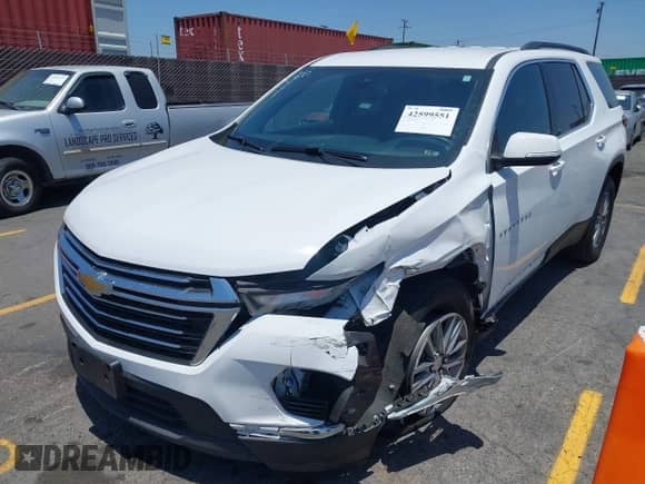 2023 Chevrolet Traverse LT with VIN 1GNERHKW1PJ122213, listed as a IAAI auction lot 42599551 with 53,366 mi miles and . Bid and sale history available at DreamBid. Image 18.