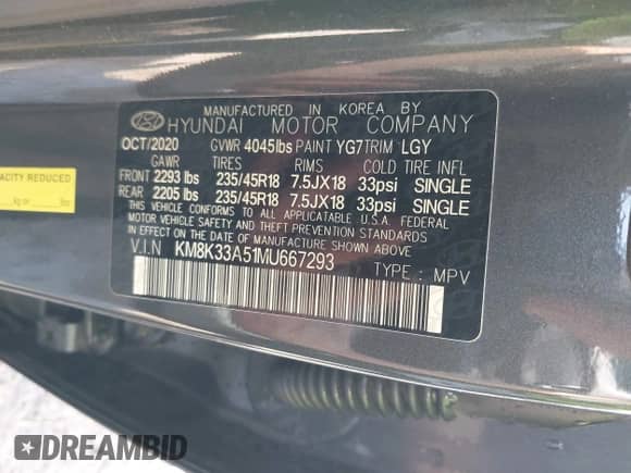 2021 Hyundai Kona Limited с VIN KM8K33A51MU667293, выставлен на аукционе IAAI как лот 42438671 с пробегом Не указан миль и . История ставок и продаж доступна на DreamBid. Изображение 9.