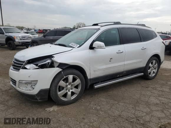 2017 Chevrolet Traverse Premier with VIN 1GNKVJKD5HJ276753, listed as a Copart auction lot 54424275 with 106,422 mi miles and Salvage title. Bid and sale history available at DreamBid. Image 1.