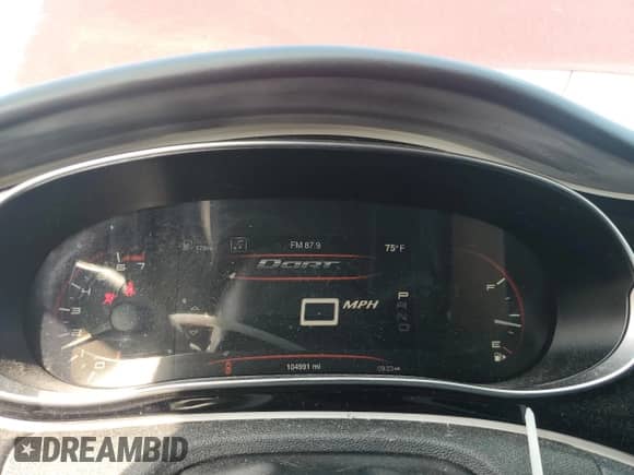 2015 Dodge Dart Limited with VIN 1C3CDFCB4FD392049, listed as a Copart auction lot 65212015 with 104,991 mi miles and Salvage title. Bid and sale history available at DreamBid. Image 9.