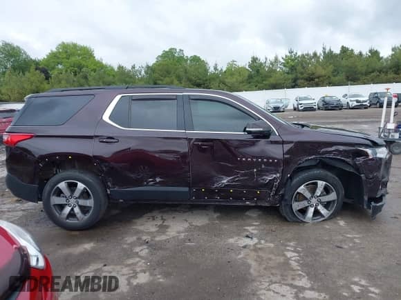 2020 Chevrolet Traverse LT with VIN 1GNERHKW0LJ102707, listed as a IAAI auction lot 42274418 with 52,903 mi miles and . Bid and sale history available at DreamBid. Image 14.