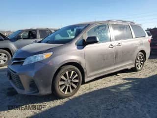 2019 Toyota Sienna LE with VIN 5TDJZ3DC1KS220862, listed as a Copart auction lot 42647705 with 98,778 mi miles and Salvage title. Bid and sale history available at DreamBid. Image 1.