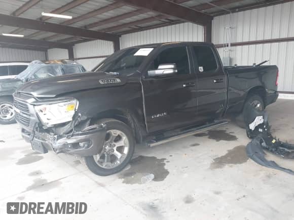 2019 Ram 1500 Big Horn with VIN 1C6SRFBT7KN609057, listed as a IAAI auction lot 41988161 with 92,208 mi miles and . Bid and sale history available at DreamBid. Image 2.