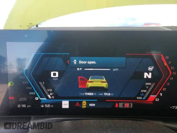 2023 BMW M3 с VIN WBS53AY05PFP21423, выставлен на аукционе Copart как лот 48802515 с пробегом 11 463 миль миль и Списание • Salvage title. История ставок и продаж доступна на DreamBid. Изображение 9.