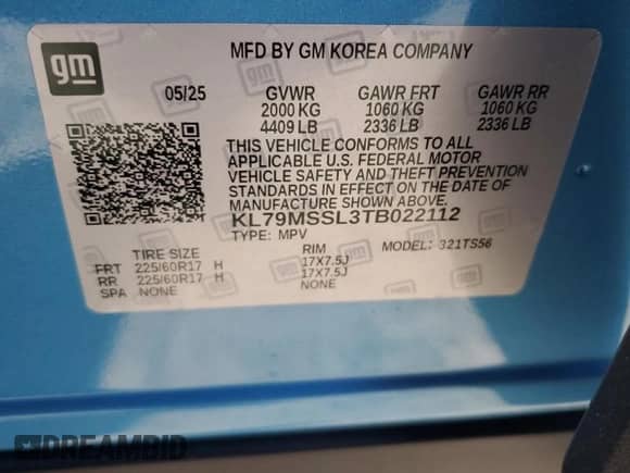 2026 Chevrolet TrailBlazer ACTIV with VIN KL79MSSL3TB022112, listed as a Copart auction lot 82756875 with 317 mi miles and Salvage title. Bid and sale history available at DreamBid. Image 13.