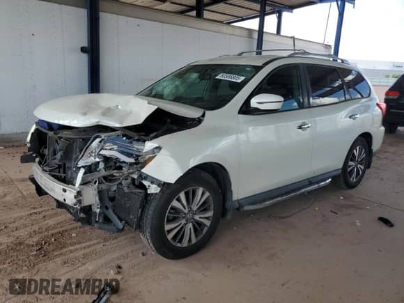 2017 Nissan Pathfinder S with VIN 5N1DR2MN0HC675586, listed as a Copart auction lot 80586805 with 140,079 mi miles and Salvage title. Bid and sale history available at DreamBid. Image 1.