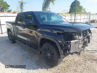2024 Toyota Tundra Limited with VIN 5TFWA5DB8RX169445, listed as a IAAI auction lot 43438683 with 19,161 mi miles and . Bid and sale history available at DreamBid. Image 1.