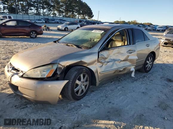 2005 Honda Accord EX-L with VIN 1HGCM66525A074854, listed as a Copart auction lot 86831835 with 187,765 mi miles and Salvage title. Bid and sale history available at DreamBid. Image 1.