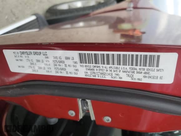 2010 Dodge 1500 Sport с VIN 1D7RV1CTXAS211416, выставлен на аукционе Copart как лот 49982735 с пробегом 144 693 миль миль и Списание • Salvage title. История ставок и продаж доступна на DreamBid. Изображение 12.