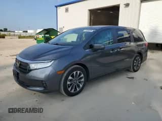 2023 Honda Odyssey EX-L с VIN 5FNRL6H62PB059220, выставлен на аукционе Copart как лот 71524615 с пробегом 79 695 миль миль и Списание • Salvage title. История ставок и продаж доступна на DreamBid. Изображение 1.