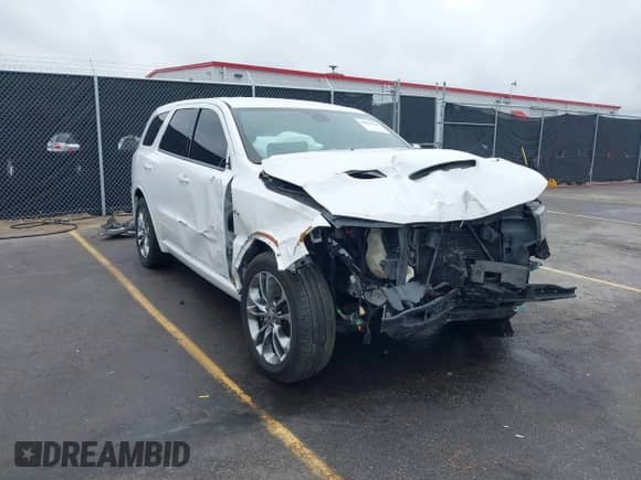 2020 Dodge Durango R/T with VIN 1C4SDHCT5LC116265, listed as a IAAI auction lot 40886708 with 127,343 mi miles and . Bid and sale history available at DreamBid. Image 1.