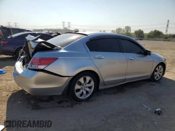 2009 Honda Accord EX-L with VIN 1HGCP36829A021707, listed as a Copart auction lot 80503595 with 158,399 mi miles and Salvage title. Bid and sale history available at DreamBid. Image 3.