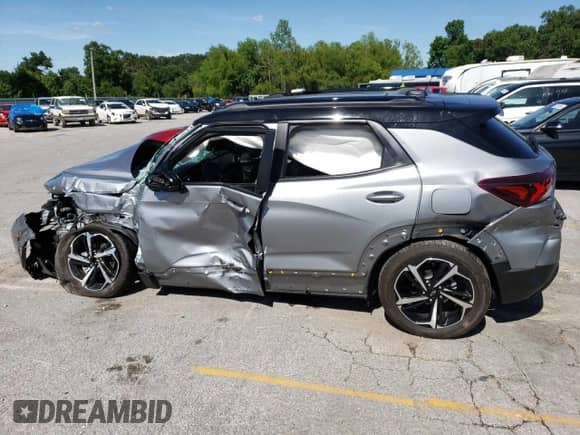2023 Chevrolet TrailBlazer RS with VIN KL79MTSL5PB111076, listed as a Copart auction lot 57844174 with 18,511 mi miles and Salvage title. Bid and sale history available at DreamBid. Image 2.