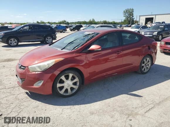2011 Hyundai Elantra Limited z VIN KMHDH4AE1BU095414, wystawiony jako Copart lot #66896925 z przebiegiem Nie podano mil oraz Szkoda całkowita • Salvage title. Historia ofert i sprzedaży dostępna na DreamBid. Obrazek 1.