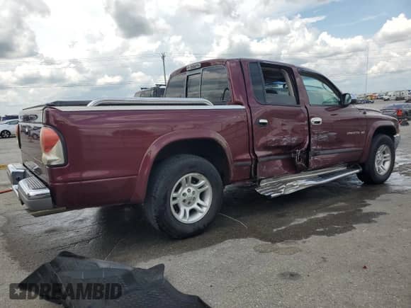 2002 Dodge Dakota SLT with VIN 1B7HL48N42S702413, listed as a Copart auction lot 65515795 with 182,211 mi miles and Salvage title. Bid and sale history available at DreamBid. Image 3.