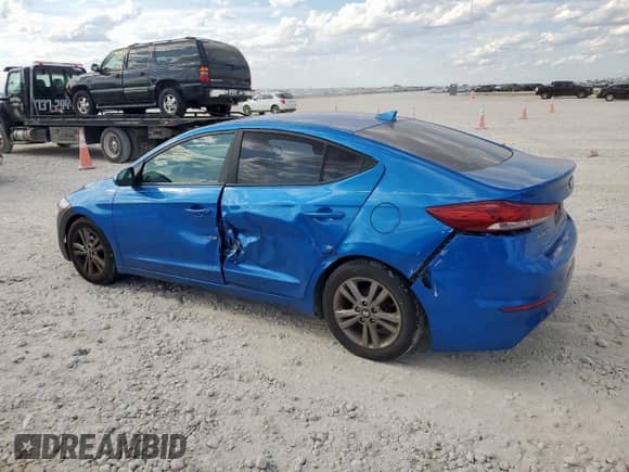 2017 Hyundai Elantra Limited with VIN KMHD84LF9HU142106, listed as a Copart auction lot 82276135 with 182,656 mi miles and Salvage title. Bid and sale history available at DreamBid. Image 2.