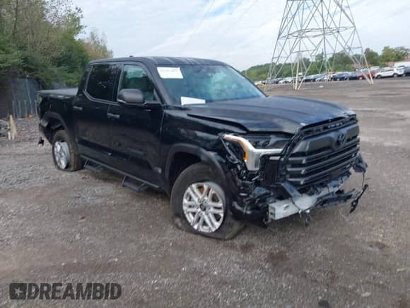 2025 Toyota Tundra SR with VIN 5TFLA5DB9SX319619, listed as a IAAI auction lot 43321211 with 1,800 mi miles and . Bid and sale history available at DreamBid. Image 1.