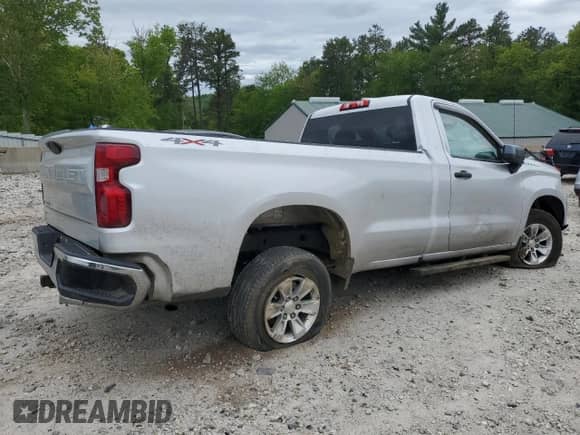 2020 Chevrolet Silverado 1500 Work Truck with VIN 3GCNYAEH6LG329546, listed as a Copart auction lot 57258025 with 46,852 mi miles and Salvage title. Bid and sale history available at DreamBid. Image 3.
