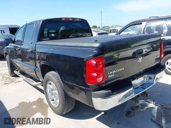 2005 Dodge Dakota SLT with VIN 1D7HE48N85S330207, listed as a IAAI auction lot 42632279 with 196,319 mi miles and . Bid and sale history available at DreamBid. Image 3.