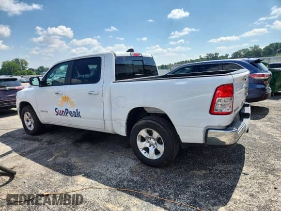 2020 Ram 1500 Big Horn с VIN 1C6RRFFG6LN263290, выставлен на аукционе Copart как лот 69004735 с пробегом 83 316 миль миль и Списание • Salvage title. История ставок и продаж доступна на DreamBid. Изображение 2.