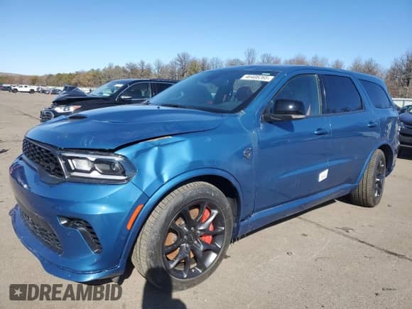 2024 Dodge Durango SRT Hellcat Premium z VIN 1C4SDJH97RC222388, wystawiony jako Copart lot #46408265 z przebiegiem Nie podano mil oraz Szkoda całkowita • Salvage title. Historia ofert i sprzedaży dostępna na DreamBid. Obrazek 1.