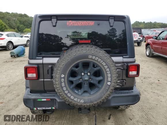 2021 Jeep Wrangler Unlimited Sport Altitude with VIN 1C4HJXDN7MW819346, listed as a Copart auction lot 80680585 with 51,596 mi miles and Salvage title. Bid and sale history available at DreamBid. Image 6.