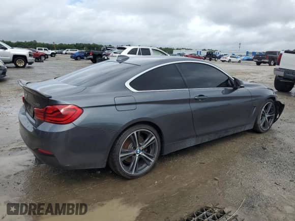 2019 BMW 4 Series 440i with VIN WBA4W7C58KAG53074, listed as a Copart auction lot 54901475 with 56,521 mi miles and Salvage title. Bid and sale history available at DreamBid. Image 3.