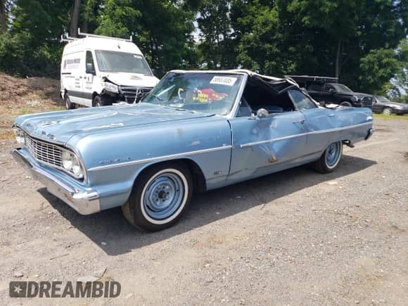 1964 Chevrolet Chevelle с VIN 45567K149919, выставлен на аукционе Copart как лот 58937035 с пробегом 63 219 миль миль и Списание • Salvage title. История ставок и продаж доступна на DreamBid. Изображение 1.