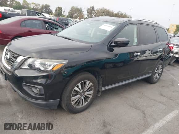 2017 Nissan Pathfinder S with VIN 5N1DR2MN7HC676184, listed as a IAAI auction lot 43006184 with 80,395 mi miles and . Bid and sale history available at DreamBid. Image 2.
