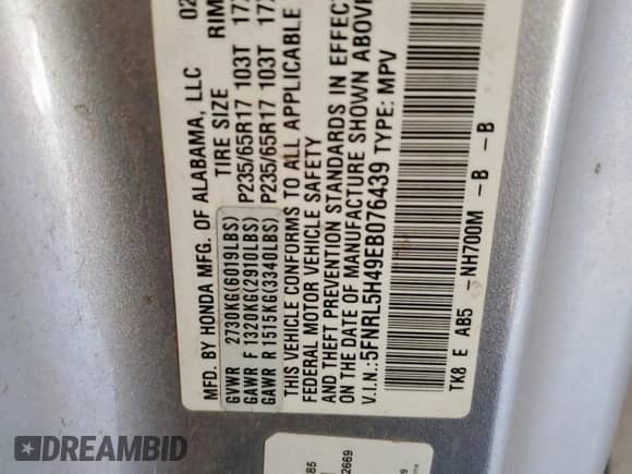 2014 Honda Odyssey EX с VIN 5FNRL5H49EB076439, выставлен на аукционе Copart как лот 67089735 с пробегом 153 299 миль миль и Чистый • Clean title. История ставок и продаж доступна на DreamBid. Изображение 13.