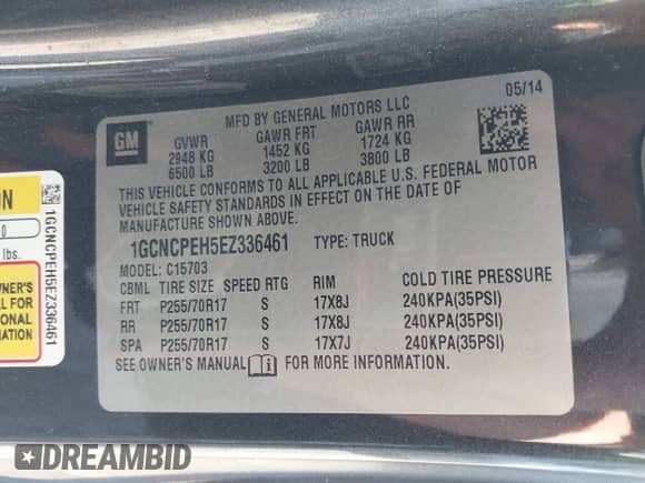 2014 Chevrolet Silverado 1500 Work Truck z VIN 1GCNCPEH5EZ336461, wystawiony jako IAAI lot #42248272 z przebiegiem 67 144 mil mil oraz . Historia ofert i sprzedaży dostępna na DreamBid. Obrazek 9.