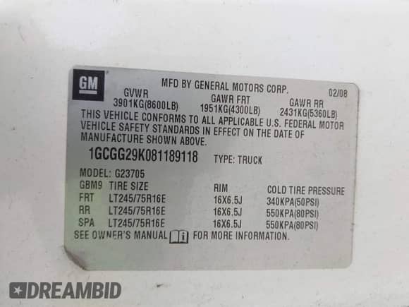 2008 Chevrolet City Express Cargo с VIN 1GCGG29K081189118, выставлен на аукционе IAAI как лот 41727371 с пробегом 207 161 миль миль и . История ставок и продаж доступна на DreamBid. Изображение 9.