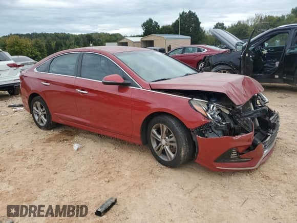 2018 Hyundai Sonata SEL with VIN 5NPE34AF6JH631802, listed as a Copart auction lot 82303035 with 127,637 mi miles and Salvage title. Bid and sale history available at DreamBid. Image 4.