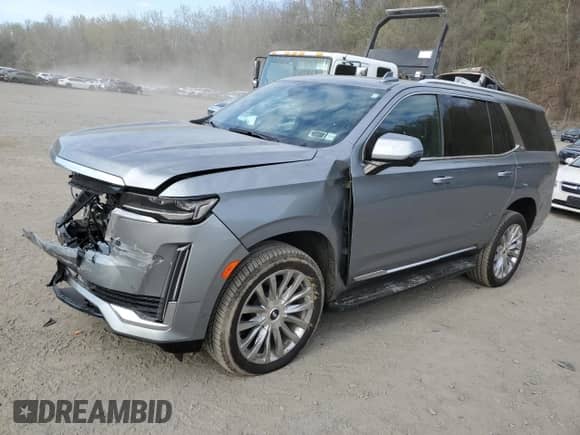 2023 Cadillac Escalade 4WD Premium Luxury with VIN 1GYS4BKL8PR262235, listed as a Copart auction lot 53835495 with 13,982 mi miles and Salvage title. Bid and sale history available at DreamBid. Image 1.