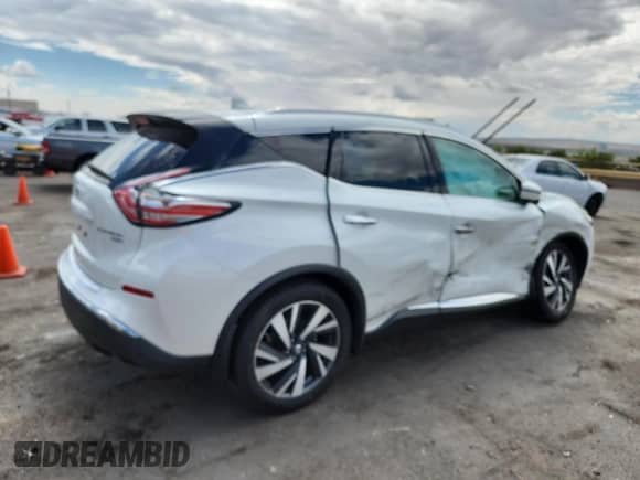 2017 Nissan Murano Platinum with VIN 5N1AZ2MHXHN152545, listed as a Copart auction lot 71722045 with 100,008 mi miles and Salvage title. Bid and sale history available at DreamBid. Image 3.