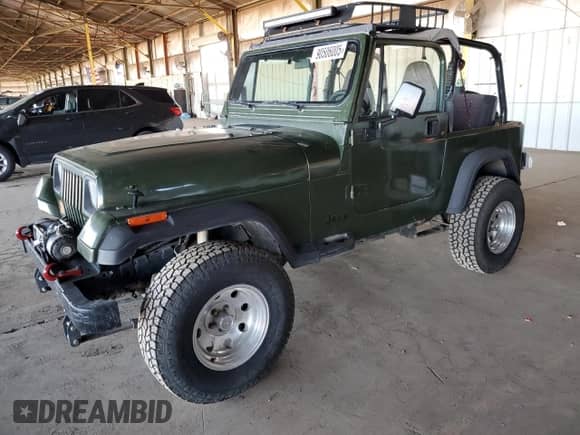 1995 Jeep Wrangler S with VIN 1J4FY19P7SP315245, listed as a Copart auction lot 90506005 with 102,209 mi miles and Clean title. Bid and sale history available at DreamBid. Image 1.