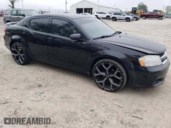 2012 Dodge Avenger SXT Plus with VIN 1C3CDZEG6CN217964, listed as a Copart auction lot 56052535 with 110,381 mi miles and Salvage title. Bid and sale history available at DreamBid. Image 4.
