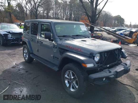 2021 Jeep Wrangler Unlimited Willys Sport с VIN 1C4HJXDGXMW767633, выставлен на аукционе IAAI как лот 41700168 с пробегом 37 994 миль миль и . История ставок и продаж доступна на DreamBid. Изображение 1.
