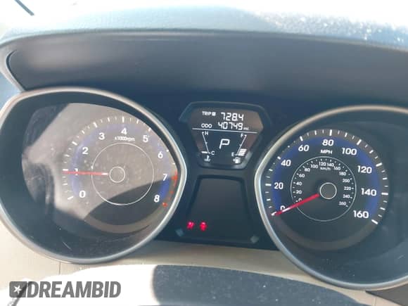 2013 Hyundai Elantra GLS with VIN 5NPDH4AE0DH396788, listed as a IAAI auction lot 41216205 with 40,749 mi miles and . Bid and sale history available at DreamBid. Image 7.