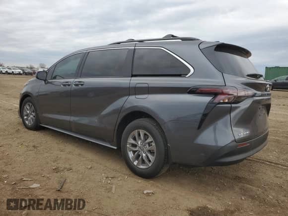 2025 Toyota Sienna LE with VIN 5TDBSKFC7SS171375, listed as a Copart auction lot 50835175 with 5,133 mi miles and Salvage title. Bid and sale history available at DreamBid. Image 2.