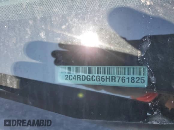 2017 Dodge Grand Caravan SXT with VIN 2C4RDGCG6HR761825, listed as a Copart auction lot 70880455 with Not provided miles and Non repairable. Bid and sale history available at DreamBid. Image 12.