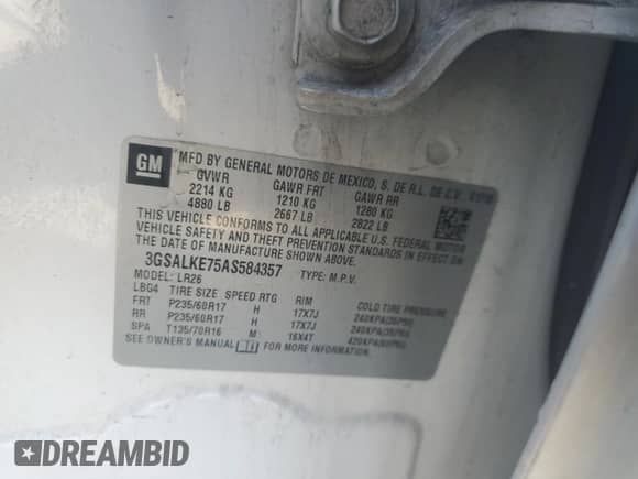 2010 Saturn VUE z VIN 3GSALKE75AS584357, wystawiony jako Copart lot #89241115 z przebiegiem 169 475 mil mil oraz Szkoda całkowita • Salvage title. Historia ofert i sprzedaży dostępna na DreamBid. Obrazek 12.