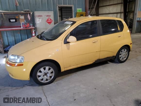 2005 Chevrolet Aveo LS с VIN KL1TD626X5B494411, выставлен на аукционе Copart как лот 50315385 с пробегом 213 184 миль миль и Списание • Salvage title. История ставок и продаж доступна на DreamBid. Изображение 1.