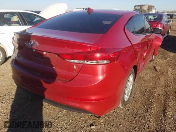 2017 Hyundai Elantra SE with VIN 5NPD74LF7HH126052, listed as a Copart auction lot 35272471 with 94,023 mi miles and Salvage title. Bid and sale history available at DreamBid. Image 4.