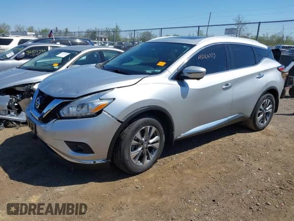 2016 Nissan Murano S with VIN 5N1AZ2MH7GN163212, listed as a IAAI auction lot 42106883 with 76,326 mi miles and . Bid and sale history available at DreamBid. Image 2.