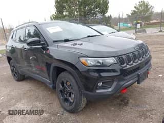 2023 Jeep Compass Trailhawk with VIN 3C4NJDDN7PT510813, listed as a IAAI auction lot 42096113 with 25,356 mi miles and . Bid and sale history available at DreamBid. Image 1.